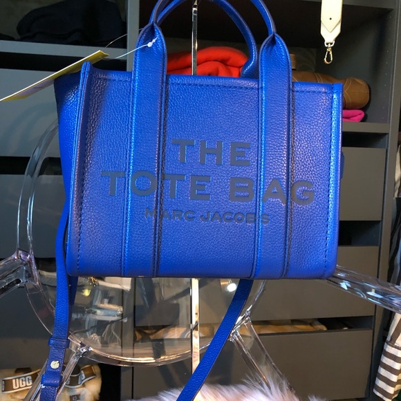 Marc Jacobs The Leather Small Tote Bag in Cobalt - Picture 7 of 7